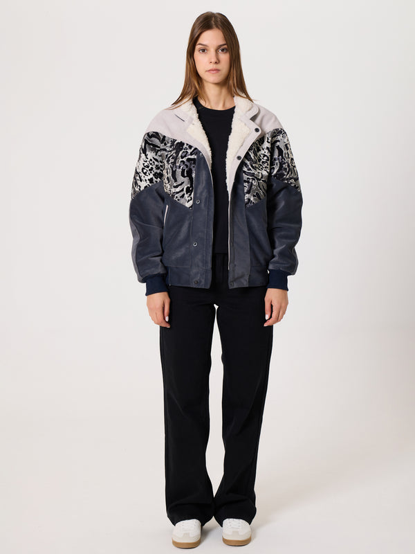 Inca White & Navy Blue Vintage Jacket XS