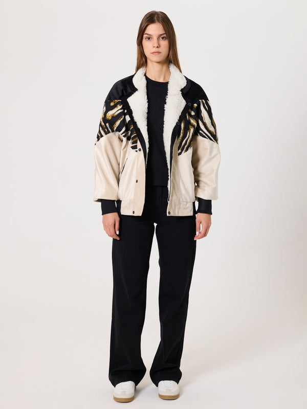 Inca Black & Cream Vintage Jacket S