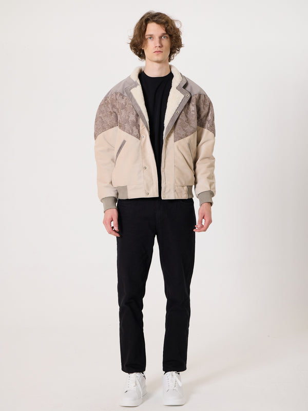 Inca Light Brown & Cream Vintage Jacket L