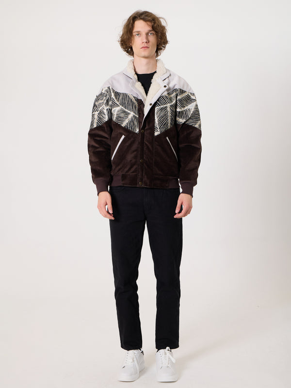 Inca White & Dark Brown Vintage Jacket L