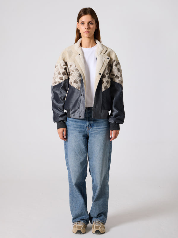 Inca White & Anthracite Vintage Jacket S