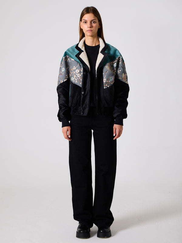 Inca Cyan & Black Vintage Jacket S
