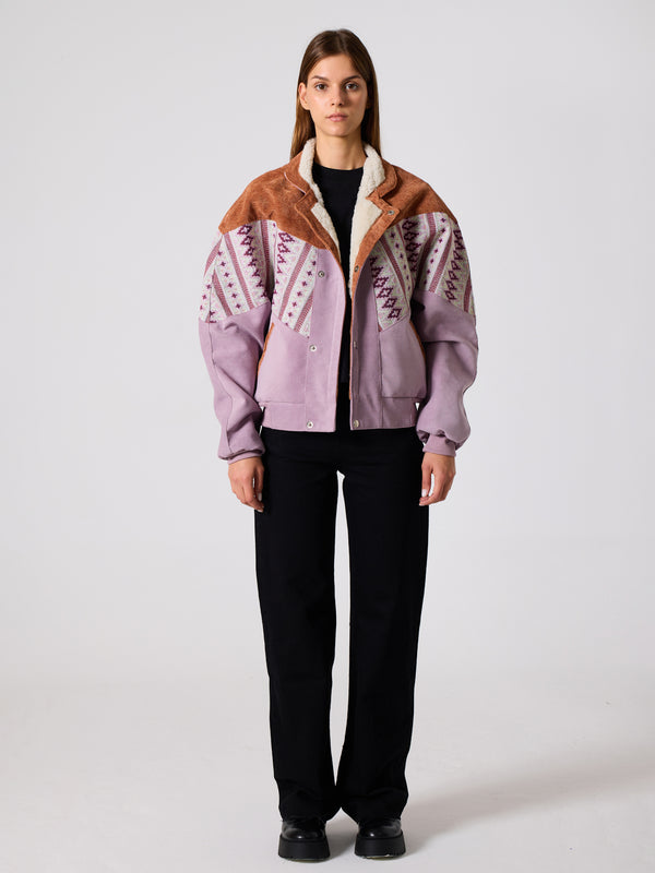 Inca Brown & Lilac Vintage Jacket S