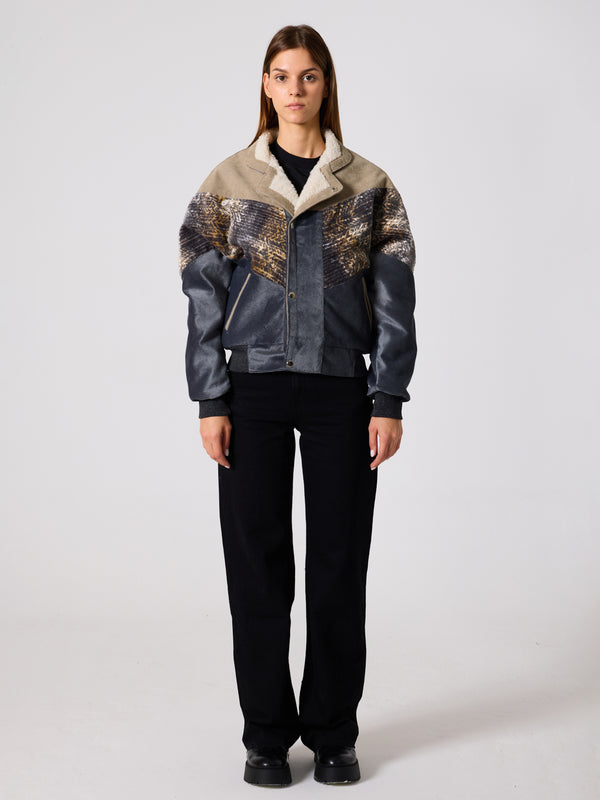 Inca Beige & Anthracite Vintage Jacket XS