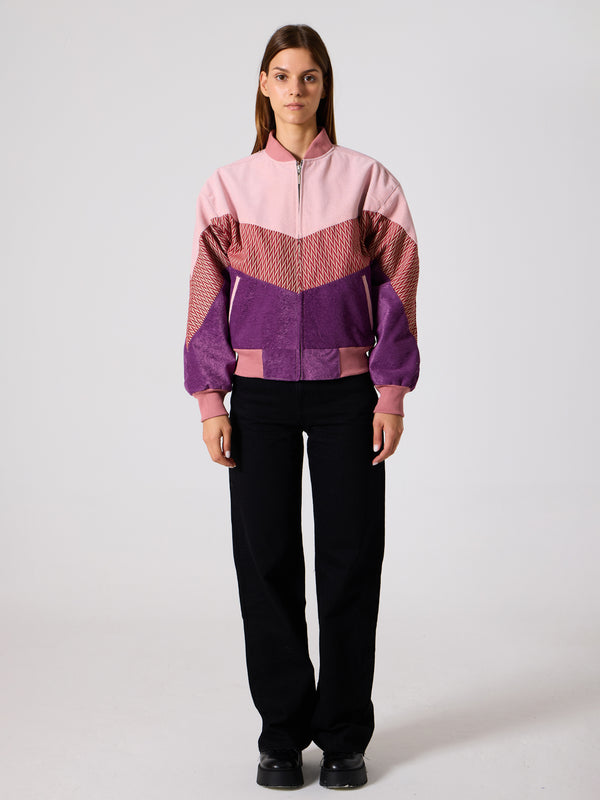 Bomber Pink & Purple Vintage Jacket S