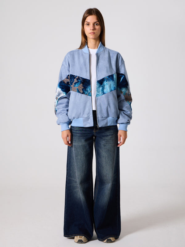 Bomber Baby Blue Vintage Jacket L