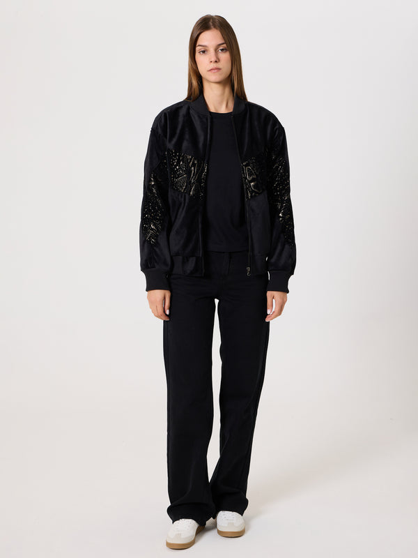 Bomber Black Vintage Jacket XXS