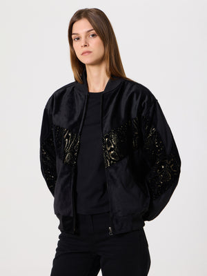 Bomber Black Vintage Jacket XXS
