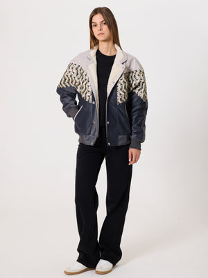 Inca Grey & Navy Blue Vintage Jacket XXS