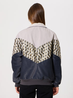 Inca Grey & Navy Blue Vintage Jacket XXS
