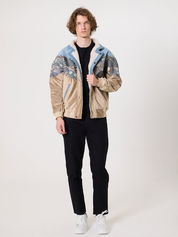 Inca Baby Blue & Light Brown Vintage Jacket XL