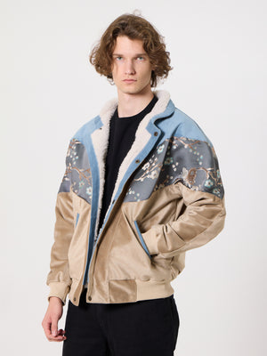 Inca Baby Blue & Light Brown Vintage Jacket XL