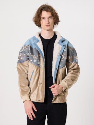 Inca Baby Blue & Light Brown Vintage Jacket XL