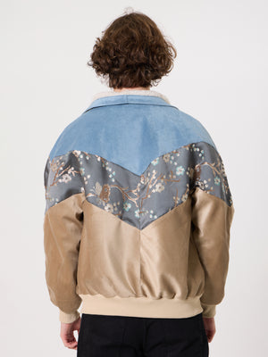 Inca Baby Blue & Light Brown Vintage Jacket XL