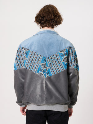 Inca Baby Blue & Grey Vintage Jacket XXL