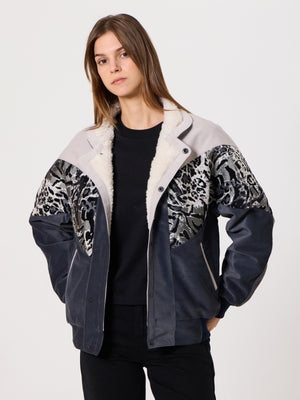 Inca White & Navy Blue Vintage Jacket XS