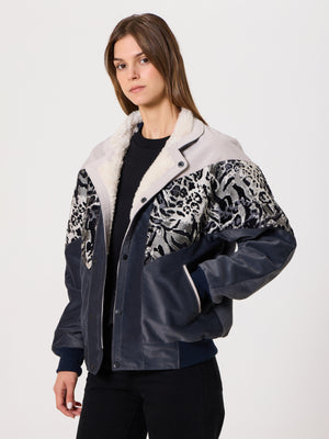 Inca White & Navy Blue Vintage Jacket XS