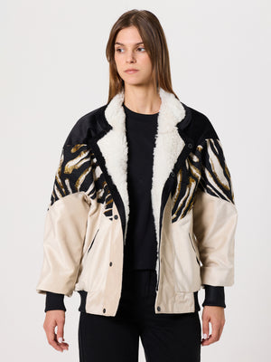 Inca Black & Cream Vintage Jacket S