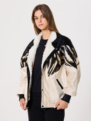 Inca Black & Cream Vintage Jacket S