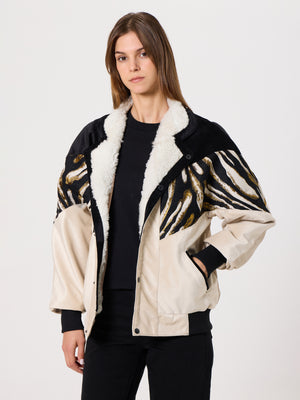 Inca Black & Cream Vintage Jacket S