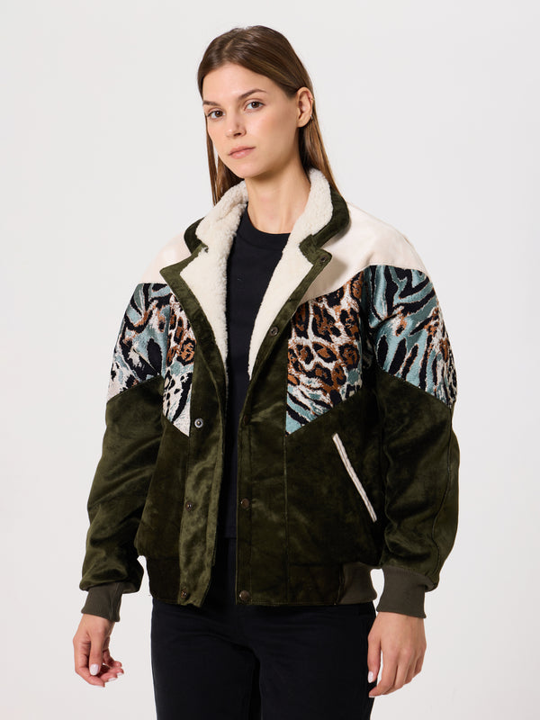 Inca White & Green Vintage Jacket XS
