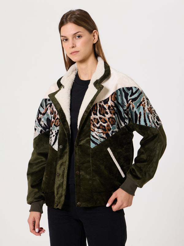 Inca White & Green Vintage Jacket XS