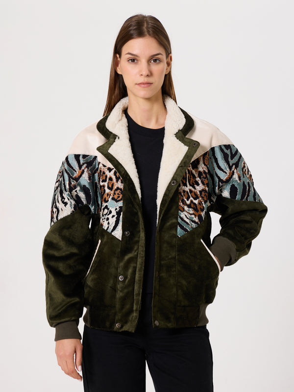 Inca White & Green Vintage Jacket XS