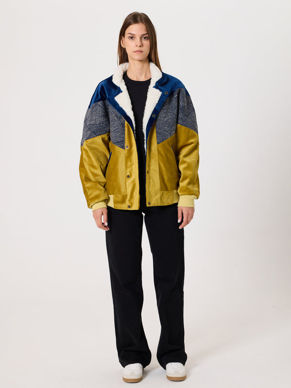 Inca Indigo Blue & Mustard Vintage Jacket S