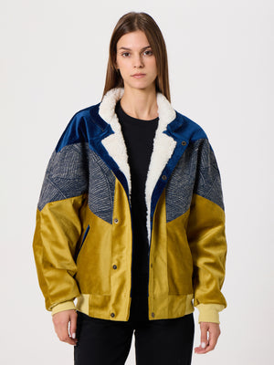 Inca Indigo Blue & Mustard Vintage Jacket S