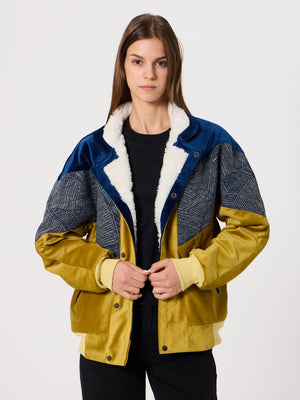 Inca Indigo Blue & Mustard Vintage Jacket S