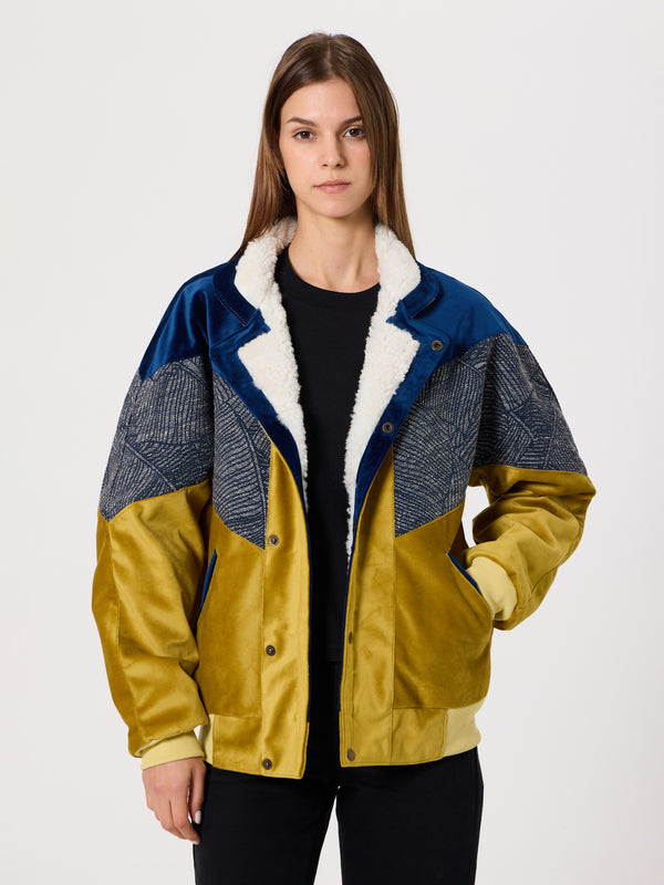 Inca Indigo Blue & Mustard Vintage Jacket S