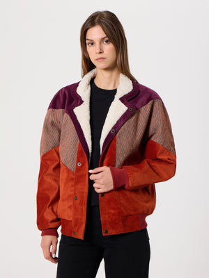 Inca Burgundy & Brick Orange Vintage Jacket XXS