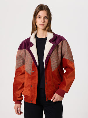 Inca Burgundy & Brick Orange Vintage Jacket XXS