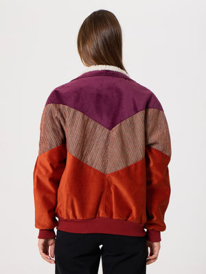 Inca Burgundy & Brick Orange Vintage Jacket XXS