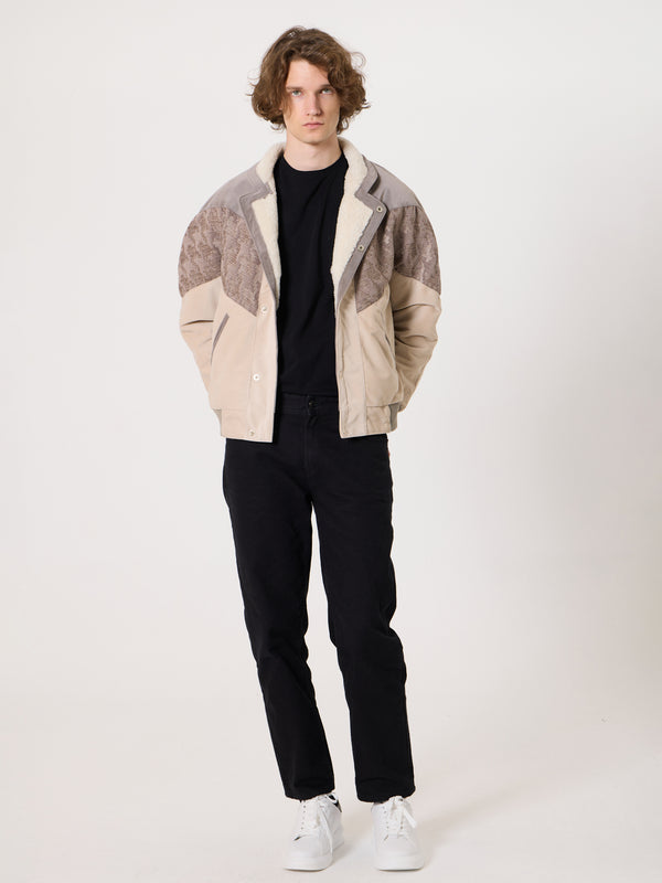 Inca Light Brown & Cream Vintage Jacket L
