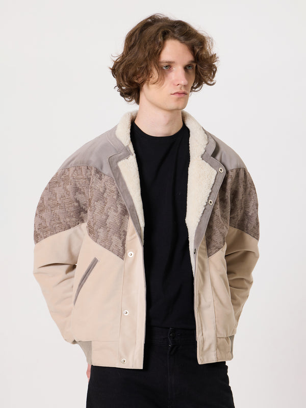 Inca Light Brown & Cream Vintage Jacket L