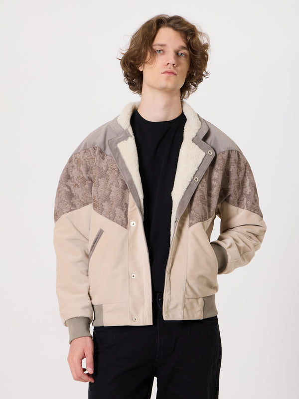 Inca Light Brown & Cream Vintage Jacket L