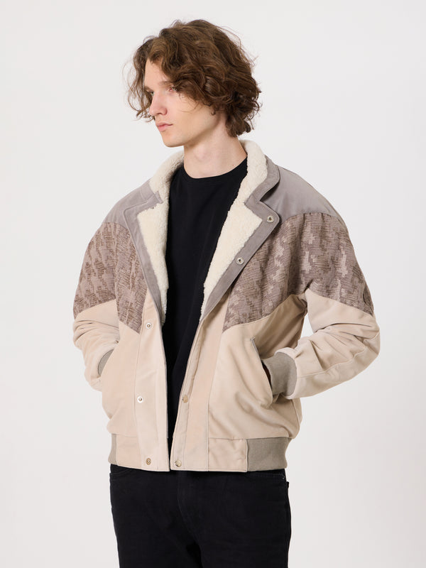 Inca Light Brown & Cream Vintage Jacket L