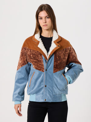 Inca Orange & Baby Blue Vintage Jacket XS