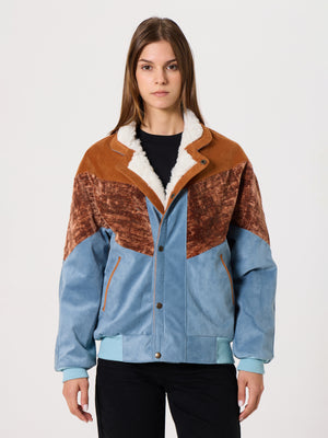 Inca Orange & Baby Blue Vintage Jacket XS