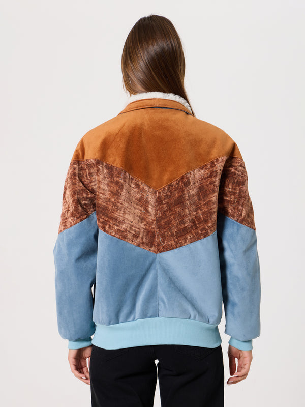 Inca Orange & Baby Blue Vintage Jacket XS