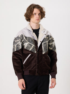 Inca White & Dark Brown Vintage Jacket L