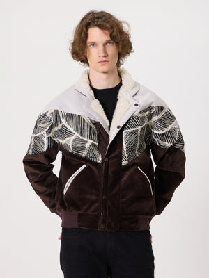 Inca White & Dark Brown Vintage Jacket L
