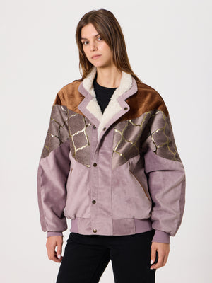 Inca Coffee Brown & Lilac Vintage Jacket M