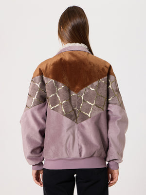 Inca Coffee Brown & Lilac Vintage Jacket M
