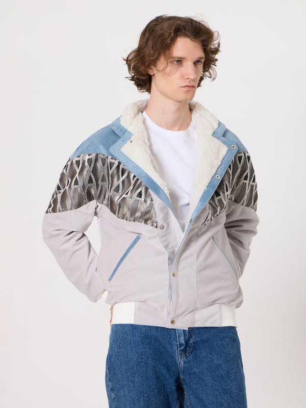 Inca Baby Blue & White Vintage Jacket XL