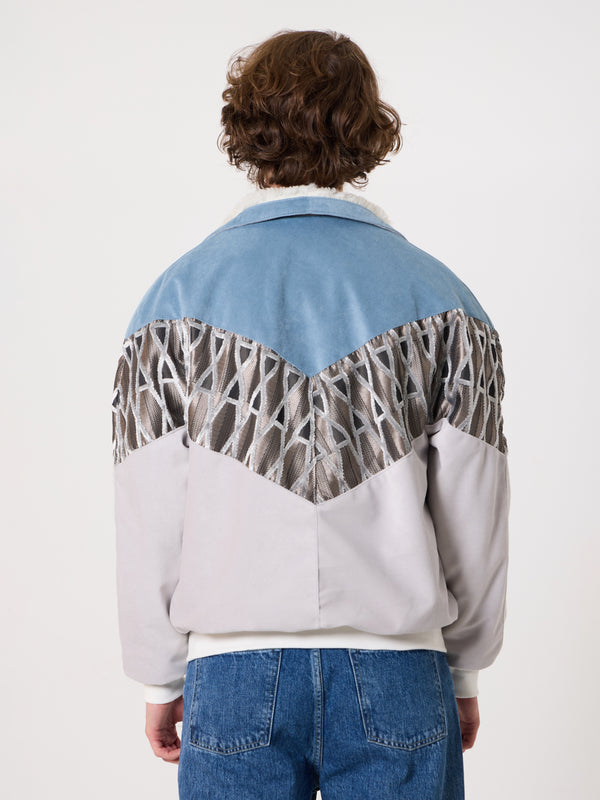 Inca Baby Blue & White Vintage Jacket XL