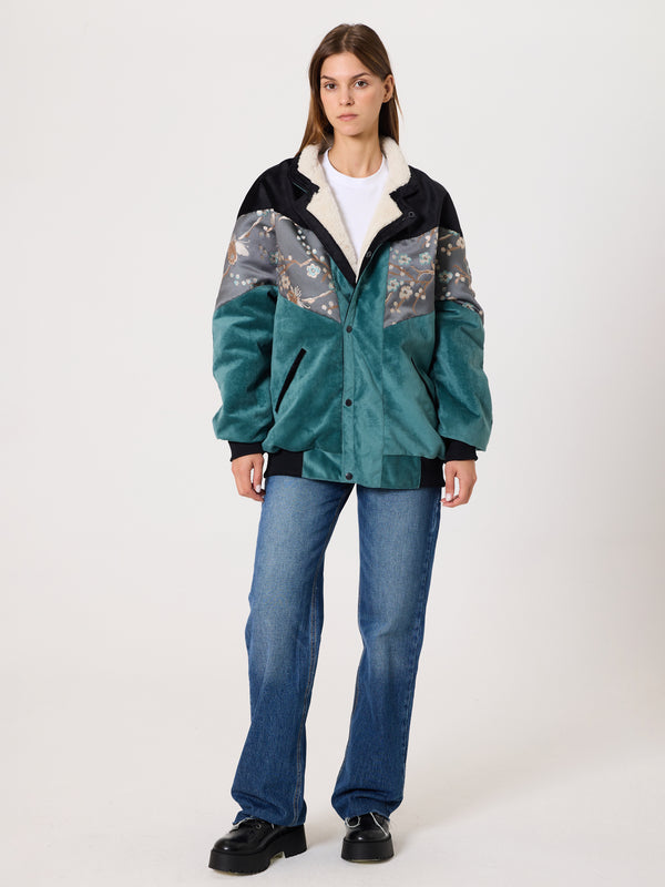 Inca Black & Cyan Vintage Jacket XXL