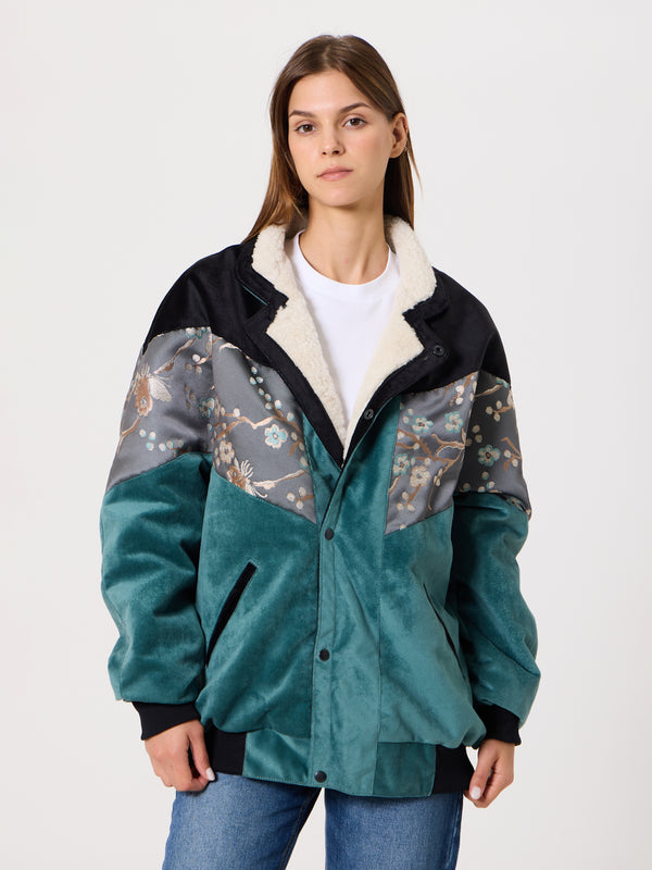 Inca Black & Cyan Vintage Jacket XXL