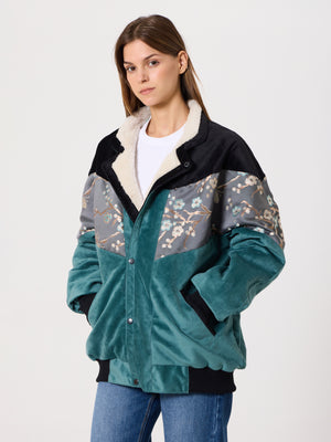 Inca Black & Cyan Vintage Jacket XXL